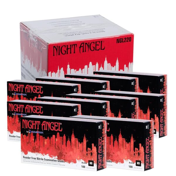 Black Nitrile Gloves (Case of 10)